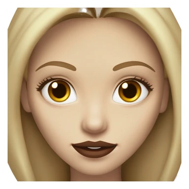 hazel eyed(brown eyes) with golden beautiful, long hair and big lips, pale skin and accurate nose as VAMPIRE. brunette sticker