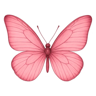 pink butterfly, no background sticker