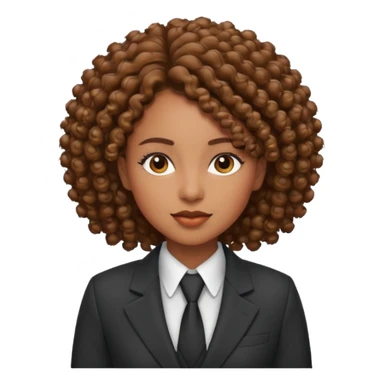 curly-haired black woman in a suit sticker