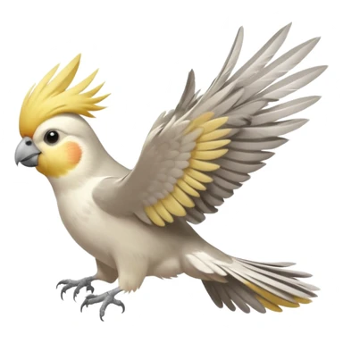 cockatiel flying  sticker