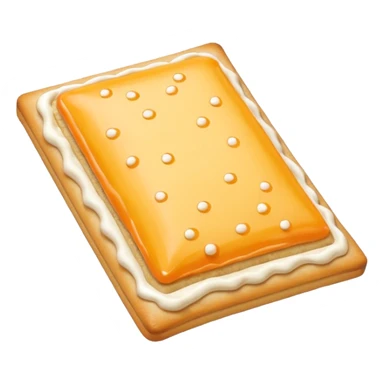 Pop tart with orange icing sticker