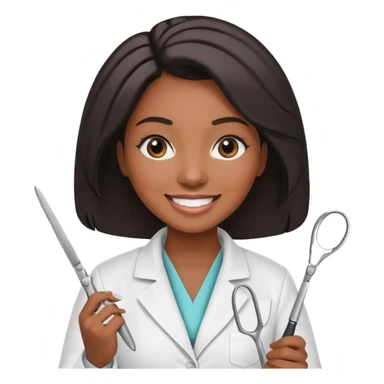 Black women beautician sticker