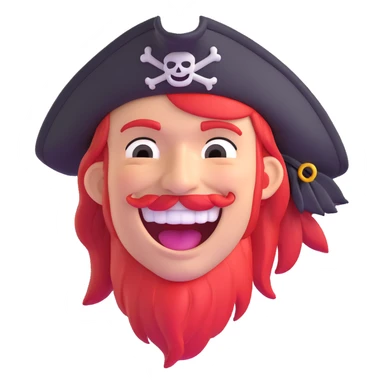pirate laughing sticker