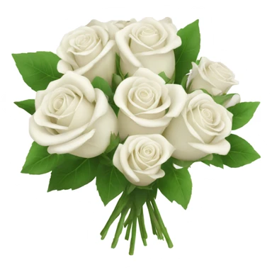 bouquet of white roses sticker