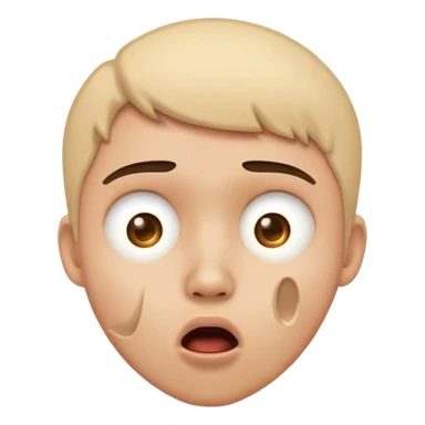 shocked with a hole in the face  sticker