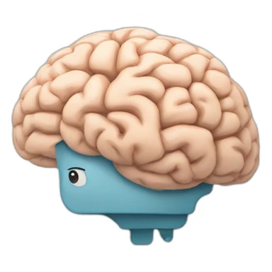 Brain thinking about having lunch sticker