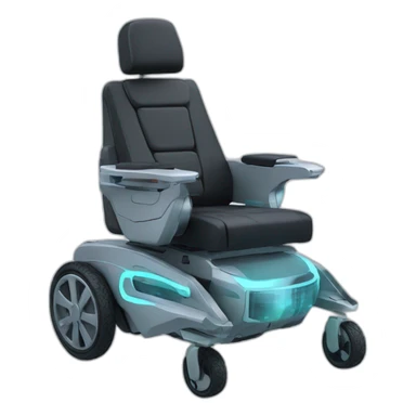 futuristic fantasy electric wheelchair sticker