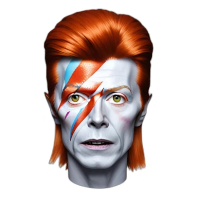 A TOK emoji of david bowie aladdin sane, grey background sticker