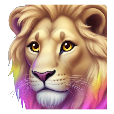 Lisa frank lion  sticker