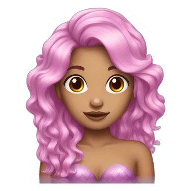 Girl mermaid hair sticker