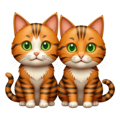 Two tabby cats sticker