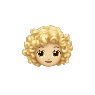 cute Angel fairy with wings and curly blond hair sticker