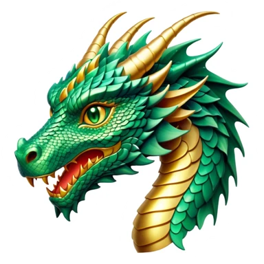 cinematic-noble-dragon-portrait-emoji,-poised-and-majestic,-with-a-sinuous,-elongated-body-covered-in-intricately-detailed,-shimmering-scales-in-hues-of-emerald-and-gold,-and-piercing,-fiery-eyes-that-reflect-ancient-wisdom; sticker