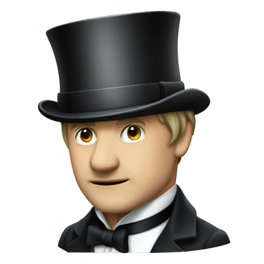 Rodion Raskolnikov from "Crime and Punishment" in a top hat sticker