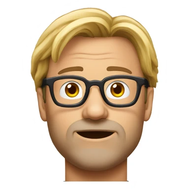 Klopp dizzy emoji with birds around head sticker