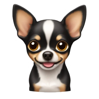 Perro chihuahua color café con orejas caídas  sticker