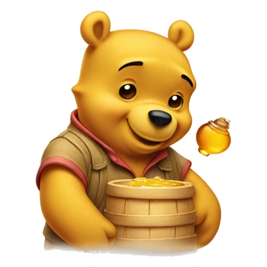 winnie the pooh with honey sticker