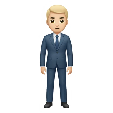 ligth man with a disgusted face full body sticker