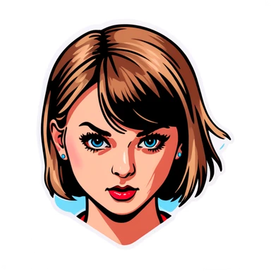 taylor swift cries with tears sticker