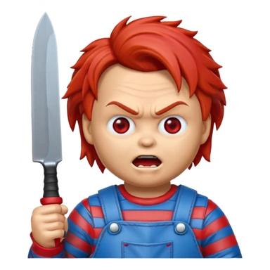 Un emojin de chuky überraschter Blick sticker