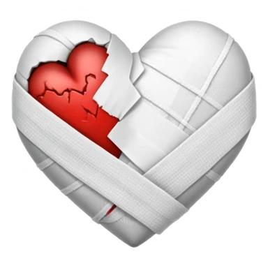Black and white bandaged heart  sticker