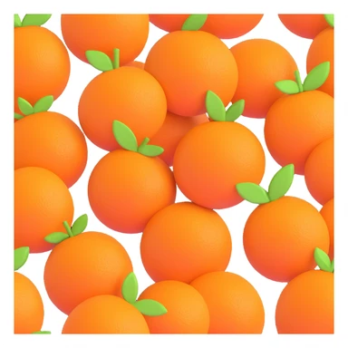 simple orange fruit, 3D, vibrant colors, no text sticker