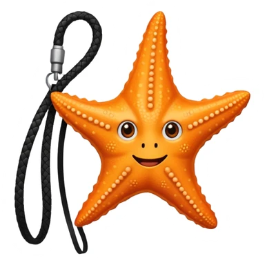 Starfish with face and a black leather whip sticker