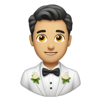 novio en boda sticker