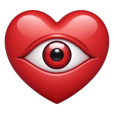 heart with a dark eye and teardrop sticker