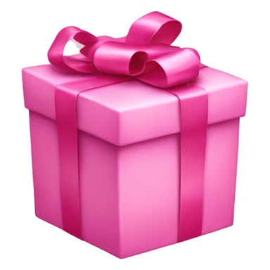 pink christmas present with pink ribbon sticker