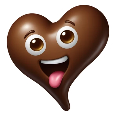 Poop emoji chocolate valentines heart sticker
