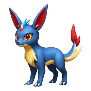  Cute Guilmon-Latias-Umbreon-Fakémon-hybrid-creature (full body)  sticker