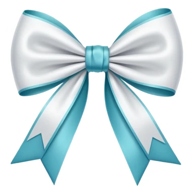 white bow with ribbon tails sticker