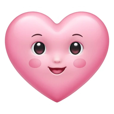 light baby pink heart sticker