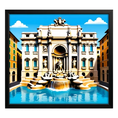 trevi fountain view from up above
no square style no frame sticker