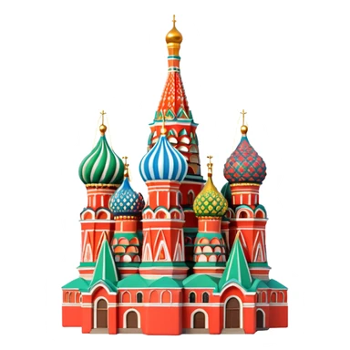 Moscow St. Basil's Cathedral in the form of a figurine sticker