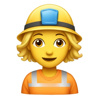 a girl with safety hat  sticker