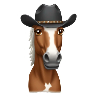 Horse with cow-boy hat  sticker
