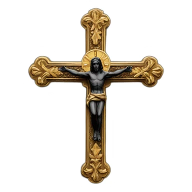 croix de jesus sur fond noir sticker