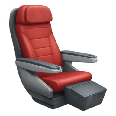 Business class red Airplane seat sticker