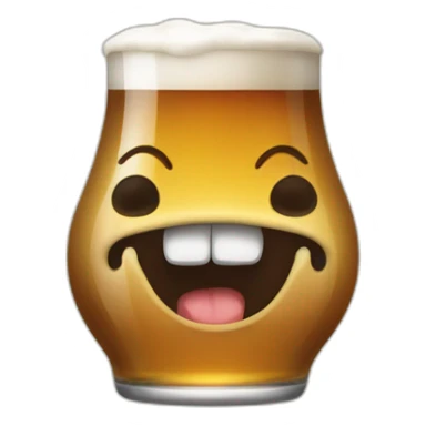 Un caca qui boit une bière sticker