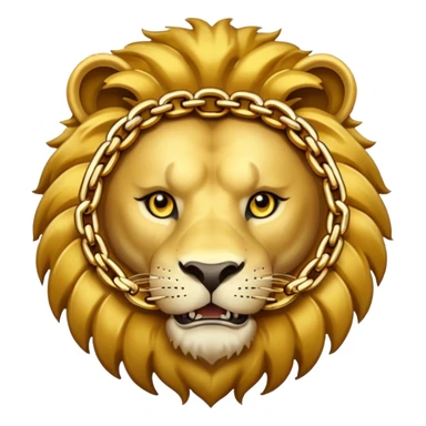 Lion with a chain  sticker