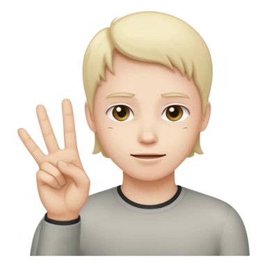 U shape fingers emoji create sticker