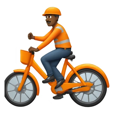 orange bycicle driver sticker