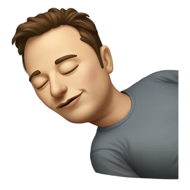 Elon Musk sleeping sticker