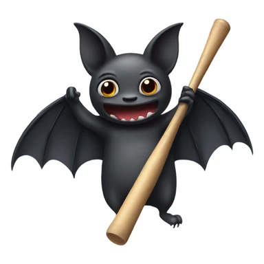 Bat wearing a bat sticker