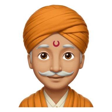 Yogi ji, wise look, turban, gentle smile sticker