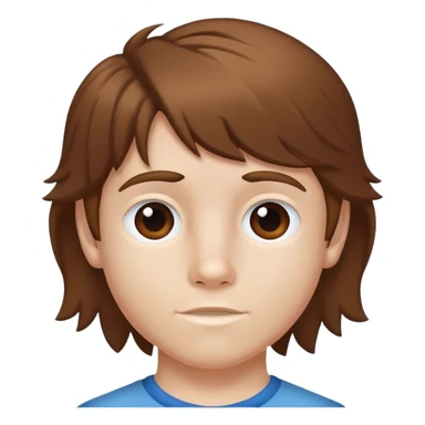 Little white boy with a mullet named Kaedyn Koproski brown hair sticker