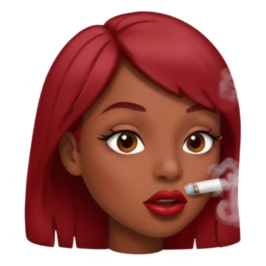 lips blowing smoke sticker