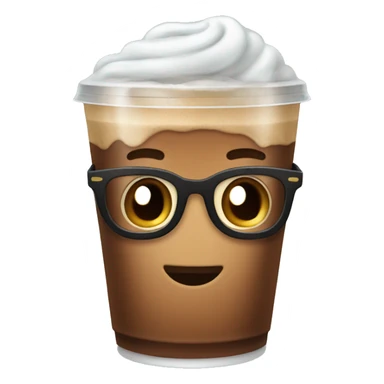 Iced coffee with bro n hair  sticker